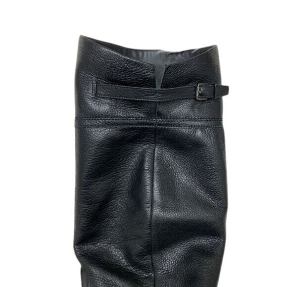 Franco Sarto Black L-Hydie Leather Tall Riding Boots - Picture 3 of 8